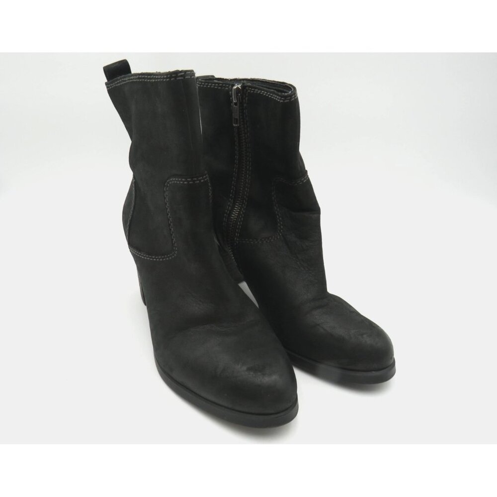Sperry Top-Sider Boots Womens Size 7.5 Black Leather Ankle Booties Zip STS96952